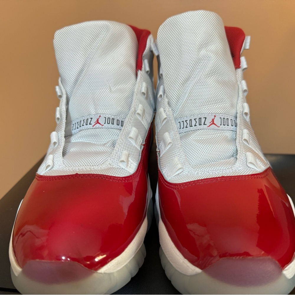 Jordan Red and White Athletic High-Top Shoes